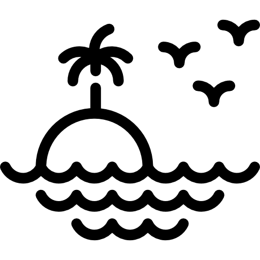 Island nature island tropical icon