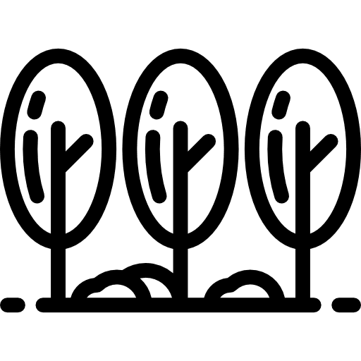 Trees yard ecology botanical icon