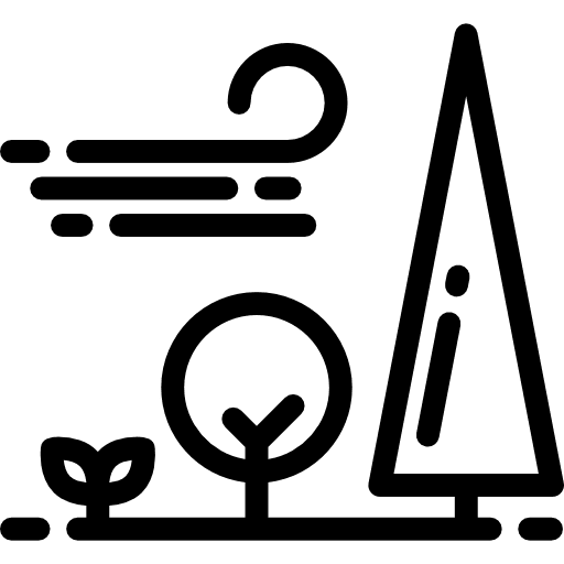 Trees nature road landscape icon