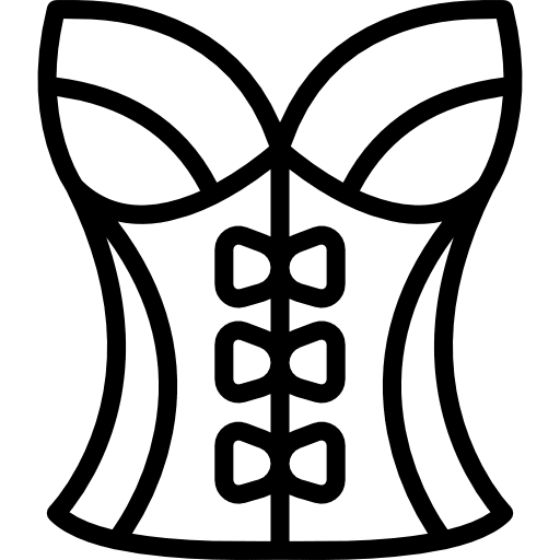Corset cothes garment femenine icon