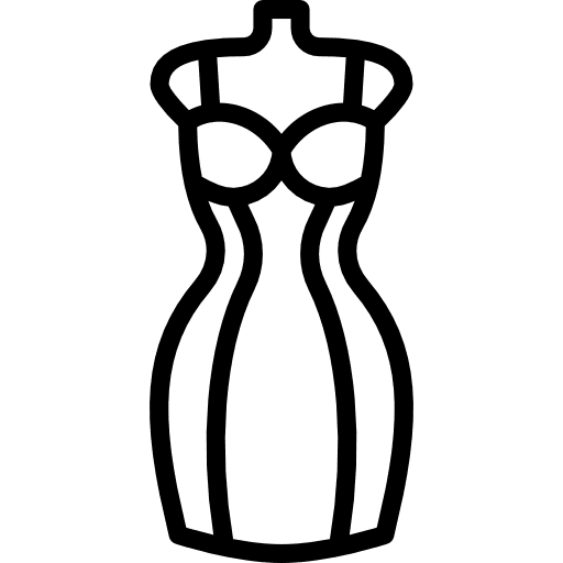 Dress fashion woman dress icon