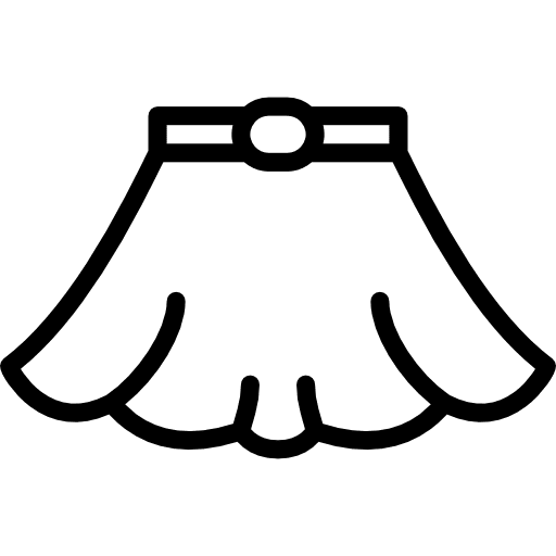 Skirt clothing femenine garment icon