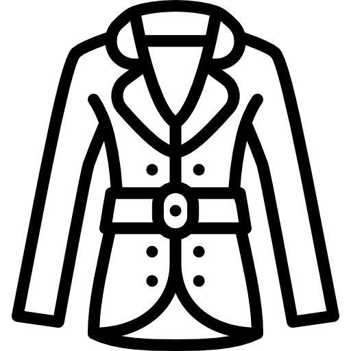 Coat garment femenine clothes icon