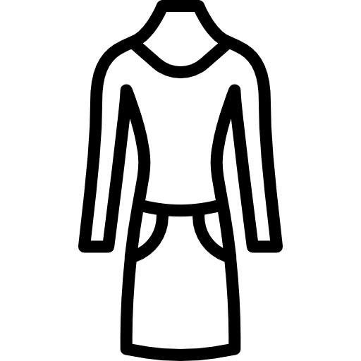 Suit fashion femenine garment icon