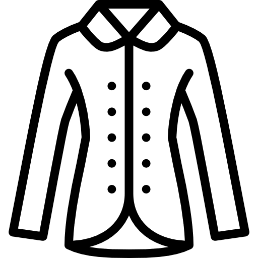 Coat clothing femenine garment icon