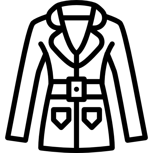 Coat clothing overcoat femenine icon