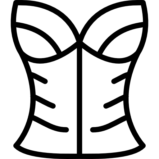 Corset cothes femenine garment icon