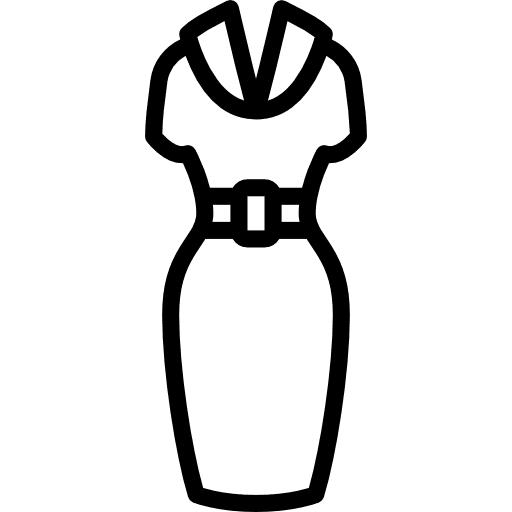 Dress clothing femenine garment icon