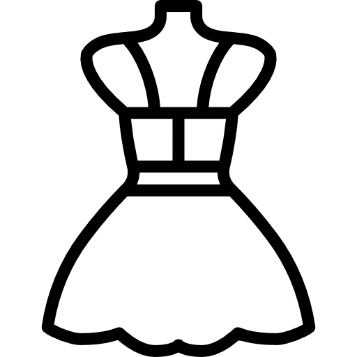 Dress femenine fashion dress icon