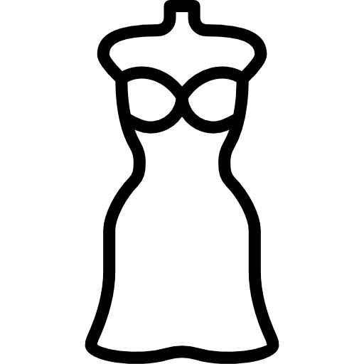 Dress stylish female dresses icon