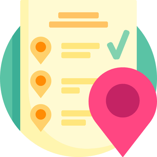 List listing check box communications icon