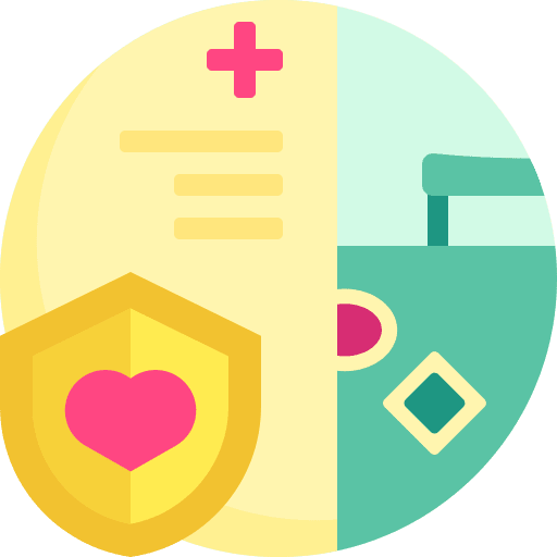 Insurance accident protection travel icon