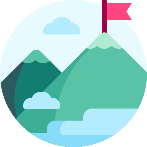 Mountains landscape mountains goal icon