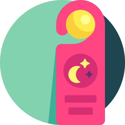 No disturb signal hotel room service icon