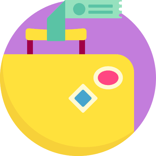 Suitcase baggage suitcase travel icon