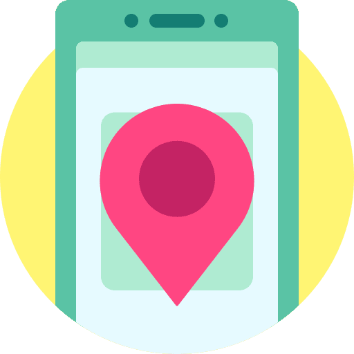 Travel maps and flags app interface icon