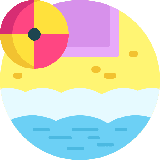 Beach beach summer holidays icon