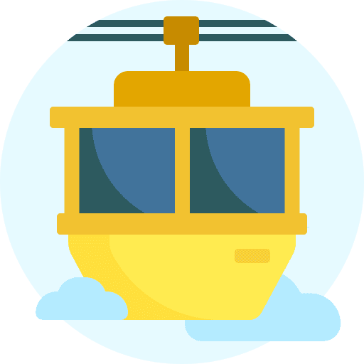 Cable car transportation chairlift cable car icon