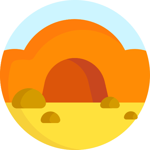 Cave rocks shelter nature icon