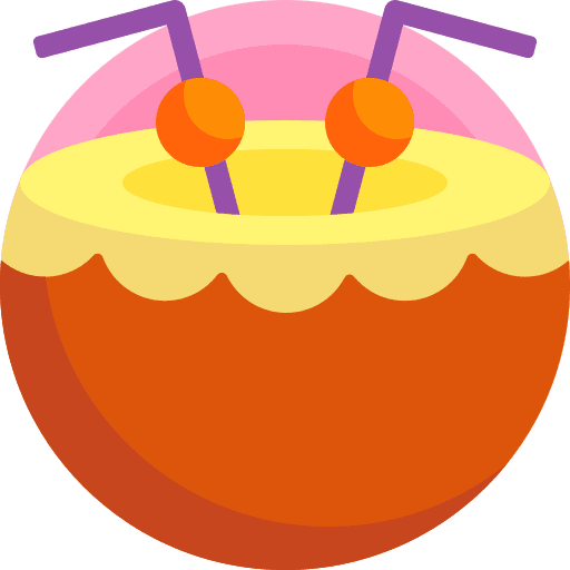 Coconut alcohol drinking leisure icon