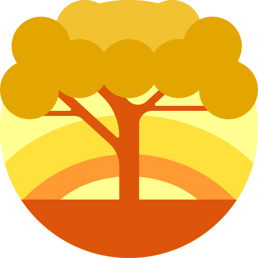 Savannah landscape nature scenery icon