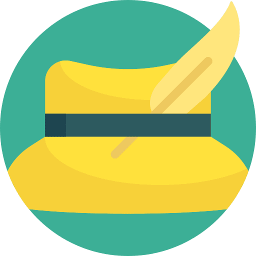 Hat feathers feather hats icon