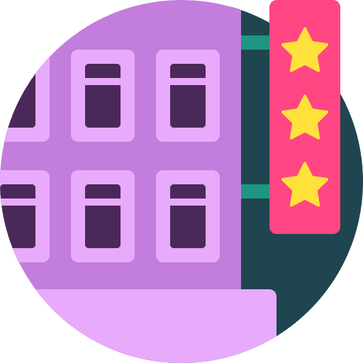 Hotel holidays hostel vacations icon