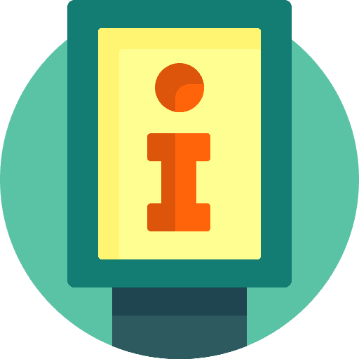 Information signaling customer service help icon