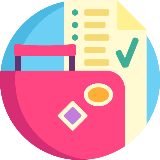 Luggage list file suitcase icon