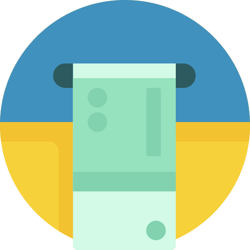 Money notes cash stack icon