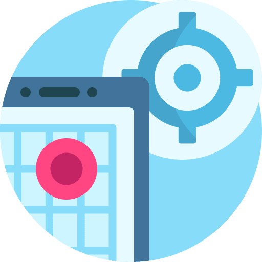 Navigation maps and location location travelling icon