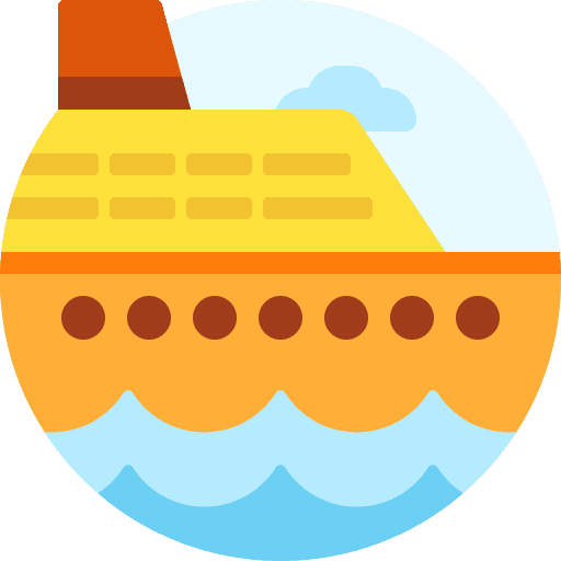 Boat transportation ships travel icon