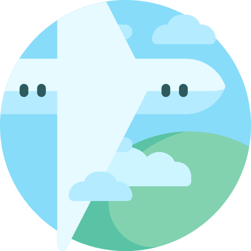 Plane transportation airplane flight icon