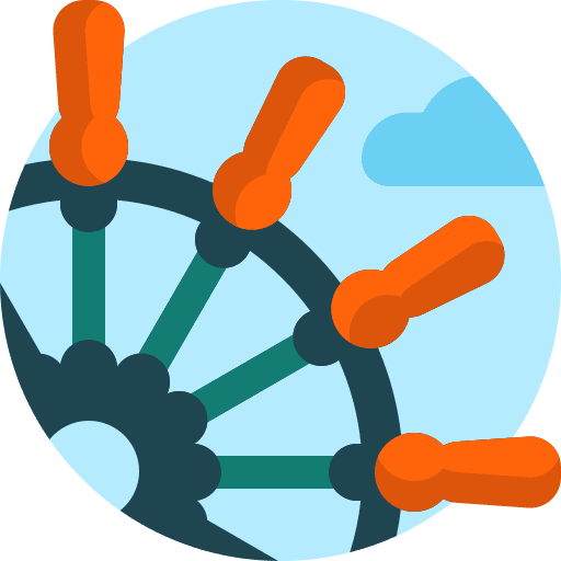 Steering wheel sports and competition sailing boat sailing icon