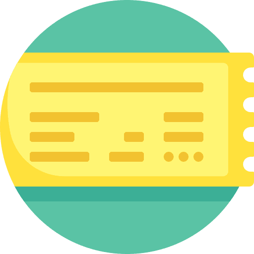 Ticket payment business bill icon