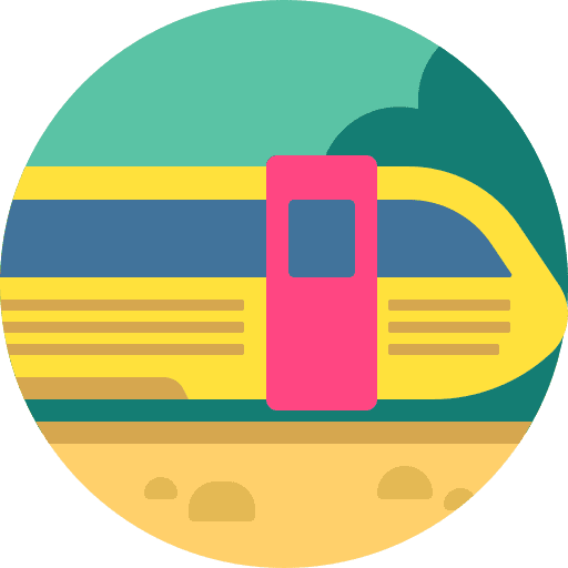 Train railway transport subway icon
