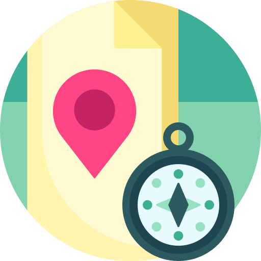 Travel guide maps and location guide travel guide icon