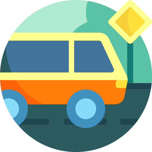 Van travel camping transport icon