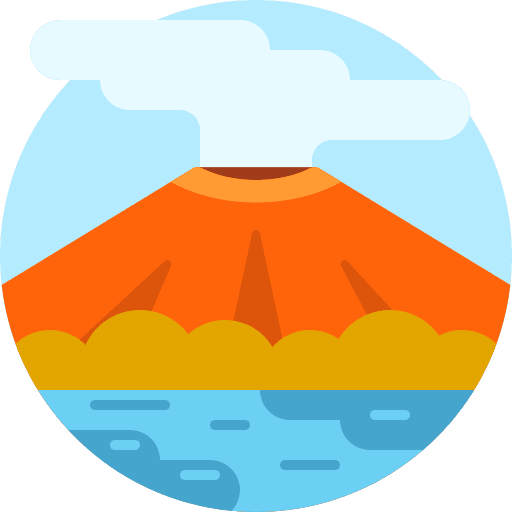 Volcano eruption volcano nature icon