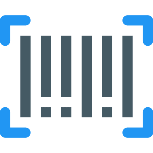 Barcode products serial price icon