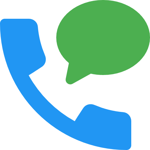 Call telephone talking speech bubble icon