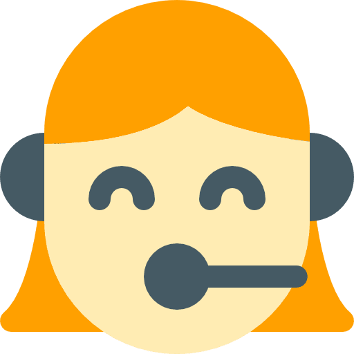 Customer service girl user headphones icon