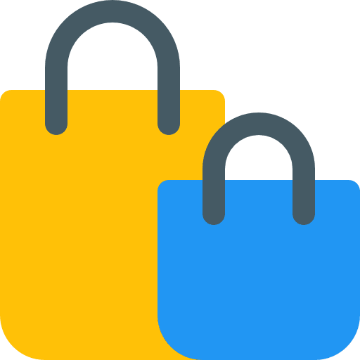 Bag shopper commerce and shopping business icon