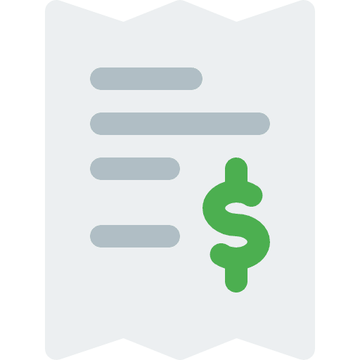 Bill receipt invoice commerce and shopping icon