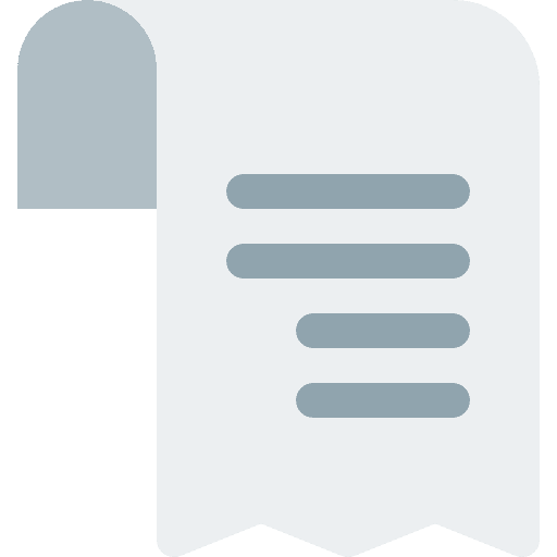 Invoice ticket commerce and shopping bill icon