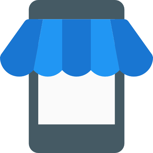 Mobile store marketing mobile store commerce icon