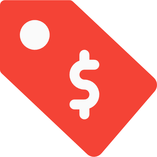 Price tag label shopping shop icon