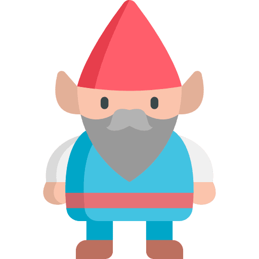 Dwarf dwarf garden farming and gardening icon