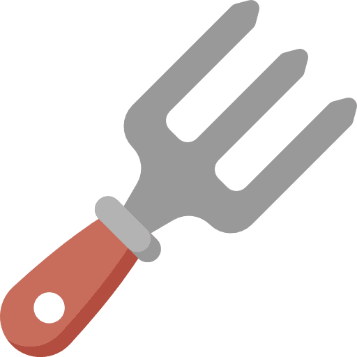 Fork farming and gardening food restaurant icon Fork farming and gardening food restaurant icon