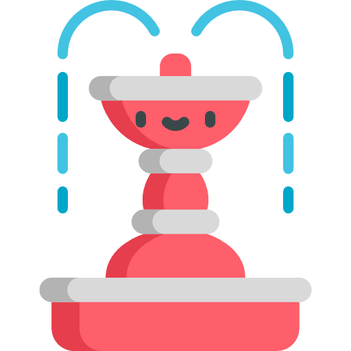 Fountain farming and gardening park garden icon Fountain farming and gardening park garden icon